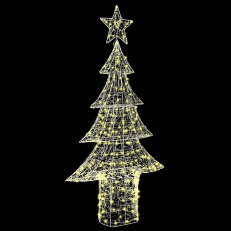 vidaXL Kerstboom met 240 LED Warmwit 150 cm Acryl afbeelding3 - 1