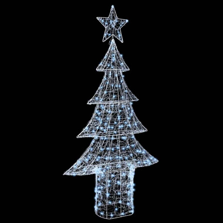 vidaXL Kerstboom met 240 LED Koudwit 180 cm Acryl afbeelding3 - 1