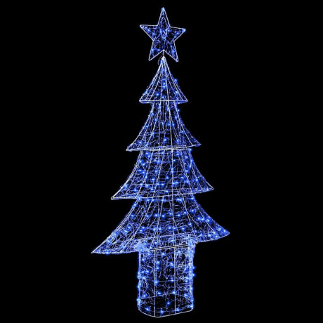 vidaXL Kerstboom met 240 LED Blauw 180 cm Acryl afbeelding3 - 1