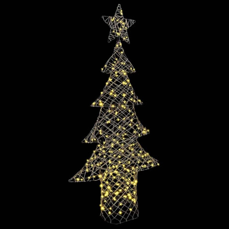 vidaXL Kerstboom met 240 LED Warmwit 180 cm Rattan afbeelding3 - 1