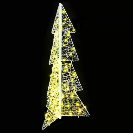 vidaXL Kerstboom met 100 LED Warmwit 120 cm Acryl afbeelding3 - 1