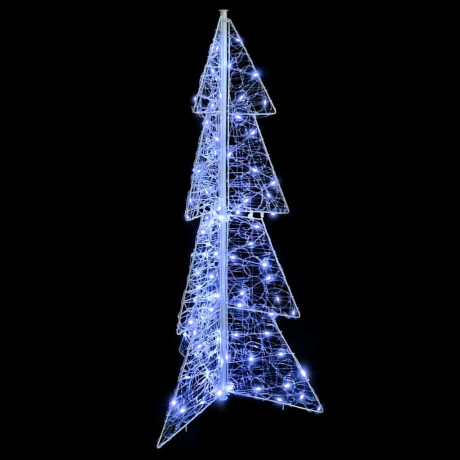 vidaXL Kerstboom met 100 LED Koud Wit 120 cm Acryl afbeelding3 - 1