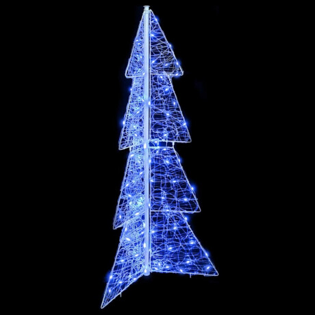 vidaXL Kerstboom met 100 LED Blauw 120 cm Acryl afbeelding3 - 1