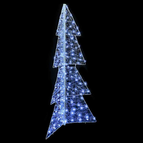 vidaXL Kerstboom met 160 LED Koud Wit 150 cm Acryl afbeelding3 - 1