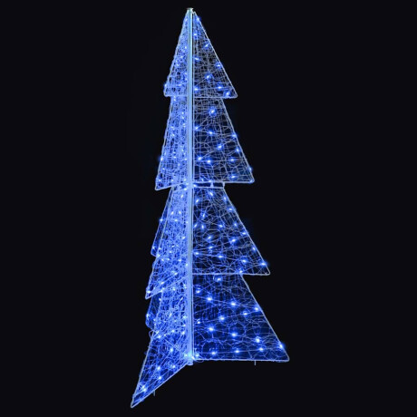 vidaXL Kerstboom met 160 LED Blauw 150 cm Acryl afbeelding3 - 1