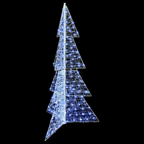 vidaXL Kerstboom met 240 LED Koud Wit 180 cm Acryl afbeelding3 - 1