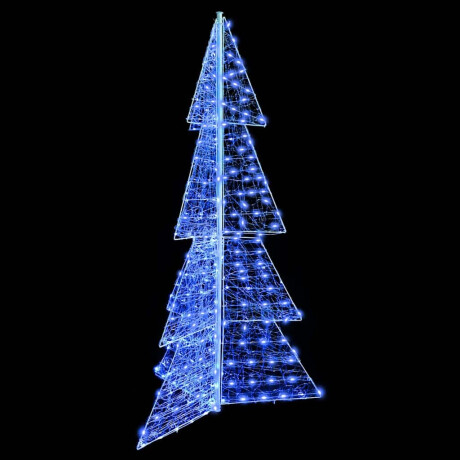 vidaXL Kerstboom met 240 LED Blauw 180 cm Acryl afbeelding3 - 1