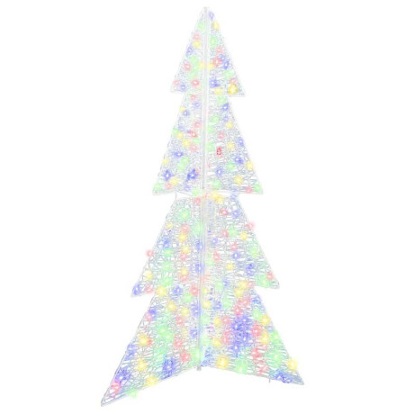 vidaXL Kerstboom met 240 LED Multikleur 180 cm Acryl afbeelding3 - 1