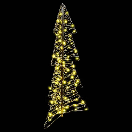 vidaXL Kerstboom met 100 LED Warmwit 120 cm Rattan afbeelding3 - 1