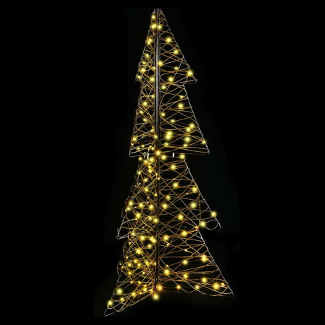 vidaXL Kerstboom met 160 LED Warmwit 150 cm Rattan afbeelding3 - 1