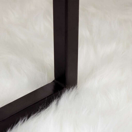 vidaXL Nepleer Schapenvacht Tapijt Wit 200 x 200 cm Polyester afbeelding3 - 1