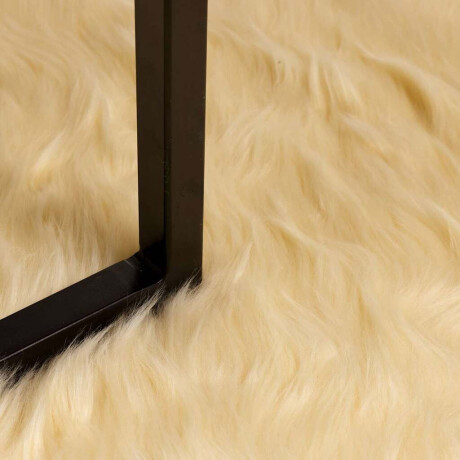 vidaXL Tapijt van imitatie TAFALLA Crèmekleurig Ø 100 cm Polyester afbeelding3 - 1