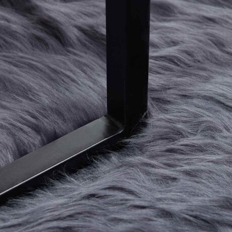 vidaXL Nepleer Schapenvacht Tapijt Antraciet 200 x 200 cm Polyester afbeelding3 - 1