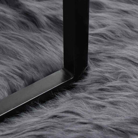 vidaXL Nepleer Schapenvacht Tapijt Antraciet 200 x 200 cm Polyester afbeelding3 - 1