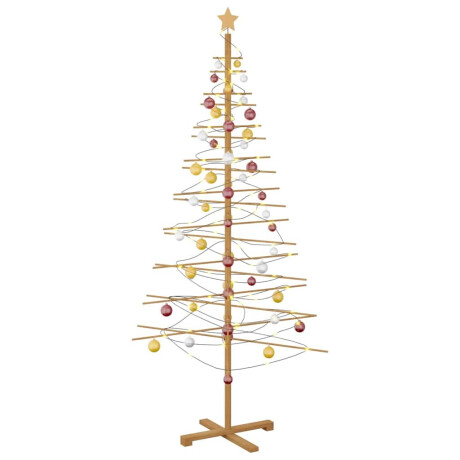 vidaXL Houten kerstboom met standaard Bruin 210 cm Bamboe afbeelding3 - 1