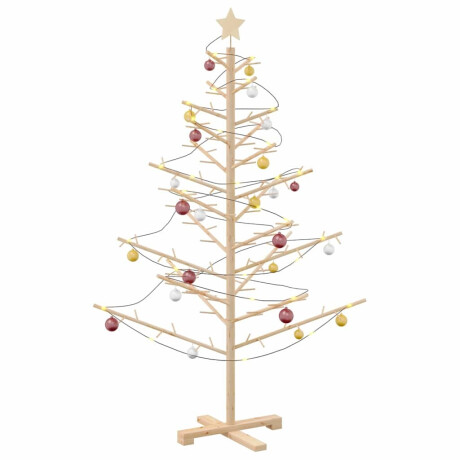 vidaXL Houten kerstboom Naturel 150 cm Massief grenenhout afbeelding3 - 1