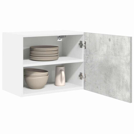 vidaXL Hangkast Riga 2 pcs Beton Grijs en Wit 50 x 31 x 40 cm afbeelding3 - 1
