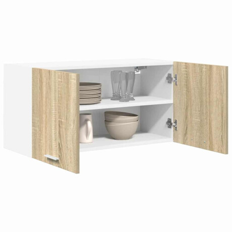 vidaXL Hangkast met opslag Sonoma Eiken 80 x 31 x 40 cm Bewerkt hout afbeelding3 - 1