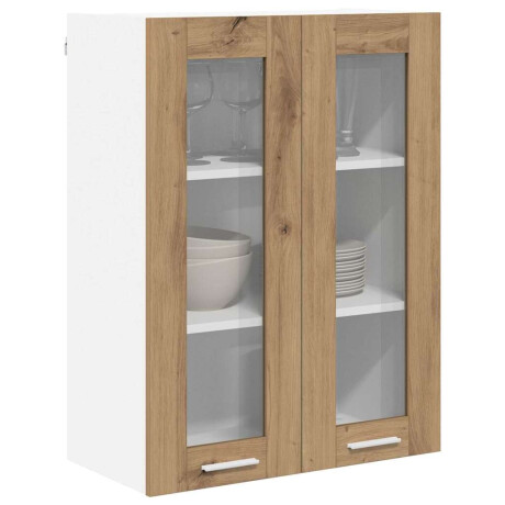 vidaXL Hangkast Riga Artisan Eiken 60 x 31 x 80 cm Bewerkt hout afbeelding3 - 1