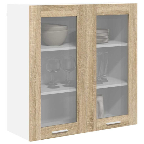 vidaXL Hangkast met opslag Sonoma Eiken 80 x 31 x 80 cm Bewerkt hout afbeelding3 - 1