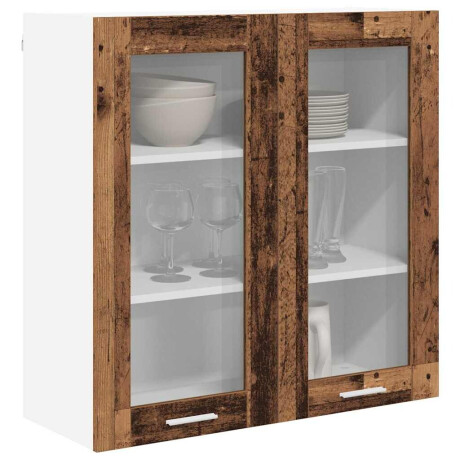 vidaXL Hangkast met opslag Oudhout 80 x 31 x 80 cm Bewerkt hout afbeelding3 - 1