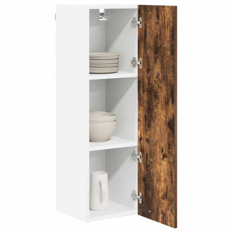 vidaXL Hangkast met opslag Gerookt eiken 30 x 31 x 100 cm Bewerkt hout afbeelding3 - 1