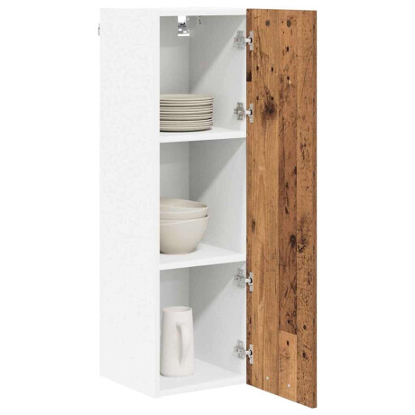 vidaXL Hangkast met opslag Oudhout 30 x 31 x 100 cm Bewerkt hout afbeelding3 - 1
