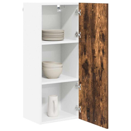 vidaXL Hangkast met opslag Gerookt eiken 40 x 31 x 100 cm Bewerkt hout afbeelding3 - 1