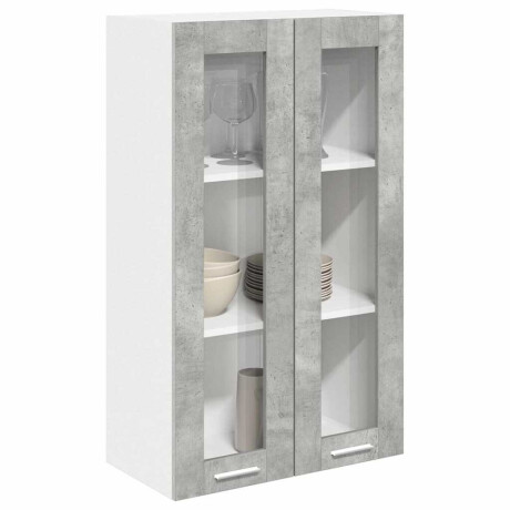 vidaXL Hangkast Riga Beton Grijs 60 x 31 x 100 cm Bewerkt hout afbeelding3 - 1