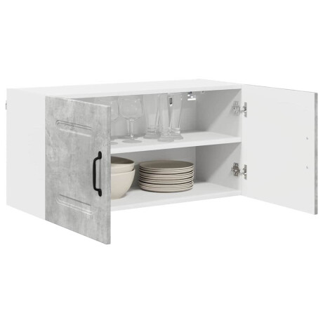 vidaXL Keukenkast aan de muur Beton Grijs 80 x 31 x 40 cm Bewerkt hout afbeelding3 - 1