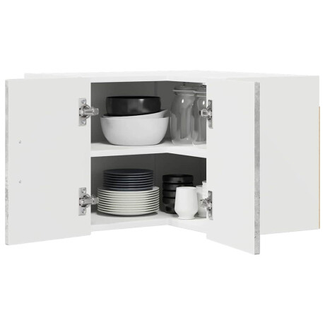 vidaXL Keukenkast aan de muur Beton Grijs 57 x 57 x 40 cm Bewerkt hout afbeelding3 - 1