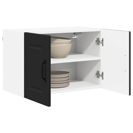 vidaXL Vaatwasserpaneel met plank Zwart 60 x 31 x 40 cm Bewerkt hout afbeelding3 - 1