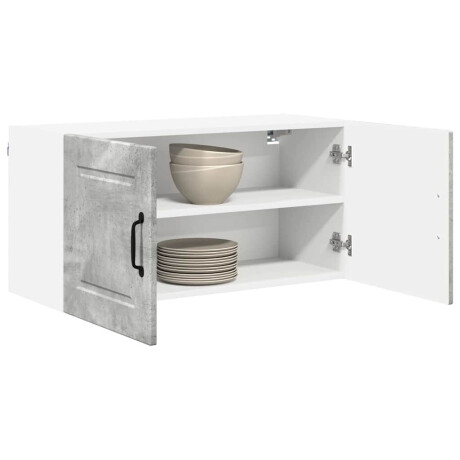 vidaXL Keukenkast met plank Beton Grijs 80 x 31 x 40 cm Bewerkt hout afbeelding3 - 1