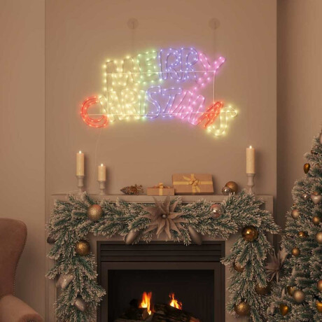 vidaXL Kerstbord met 240 LED Multikleur 100 x 50 cm PVC afbeelding3 - 1