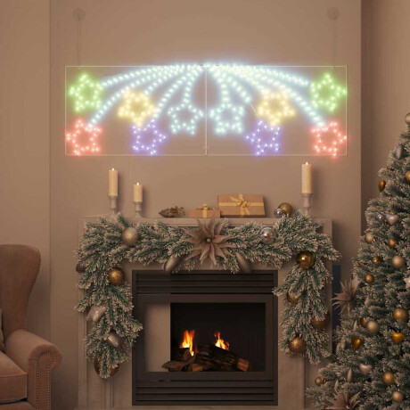 vidaXL Kerstster met 432 LED Multikleur 182 x 58 cm PVC afbeelding3 - 1