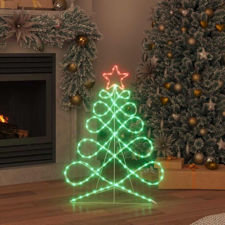 vidaXL Kerstboomvormige lamp met 144 LED Multikleur 80 x 56 cm PVC afbeelding3 - 1