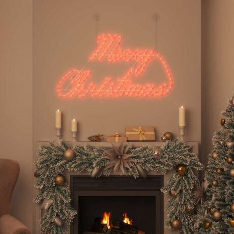 vidaXL Kerstbord met 216 LED Rood 99 x 55 x 13 cm IJzer afbeelding3 - 1