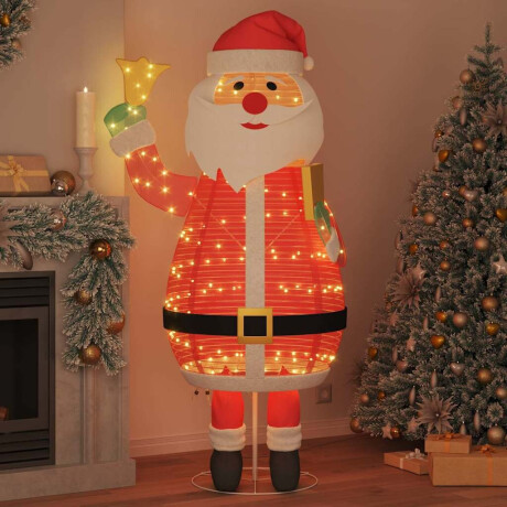vidaXL Kerstman met 200 LED Warmwit 100 x 180 cm Stof afbeelding3 - 1