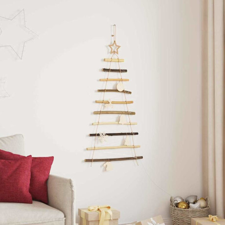 vidaXL Kerstboom met 30 LED Naturel 90 cm massief essenhout afbeelding3 - 1