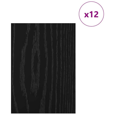 vidaXL Decoratieve Panelen 12 pcs Zwart eiken 15 x 21 x 0.3 cm afbeelding3 - 1