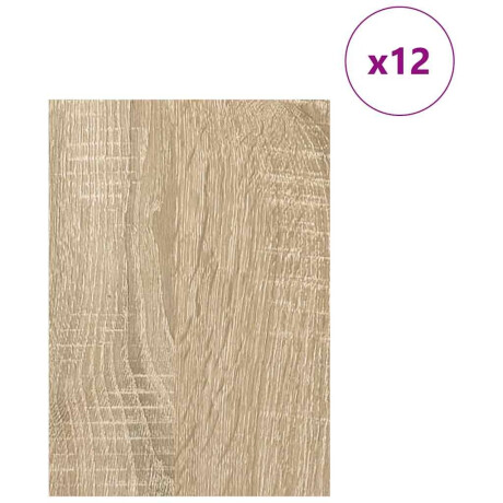 vidaXL Decorpanelen 12 pcs Sonoma eiken 21 x 30 x 0.3 cm Bewerkt hout afbeelding3 - 1