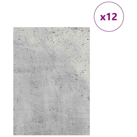 vidaXL Decorpanelen 12 pcs Beton Grijs 21 x 30 x 0,27 cm Bewerkt hout afbeelding3 - 1
