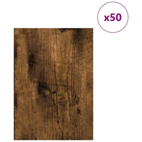 vidaXL Decorpanelen 50 pcs Gerookt eiken 21 x 30 x 0.3 cm Bewerkt hout afbeelding3 - 1