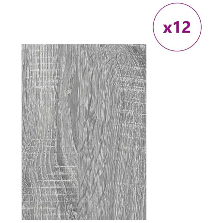 vidaXL Decorpanelen 12 pcs Grijs Sonoma 21 x 30 x 0,27 cm Bewerkt hout afbeelding3 - 1