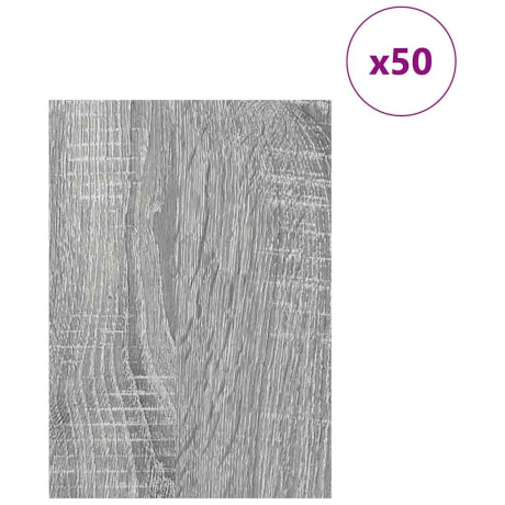 vidaXL Decorpanelen 50 pcs Grijs Sonoma 21 x 30 x 0,27 cm Bewerkt hout afbeelding3 - 1