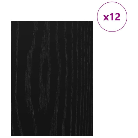 vidaXL Decorpanelen 12 pcs Zwart eiken 30 x 42 x 0.3 cm Bewerkt hout afbeelding3 - 1