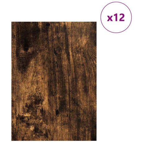 vidaXL Decorpanelen 12 pcs Gerookt eiken 30 x 42 x 0.3 cm Bewerkt hout afbeelding3 - 1