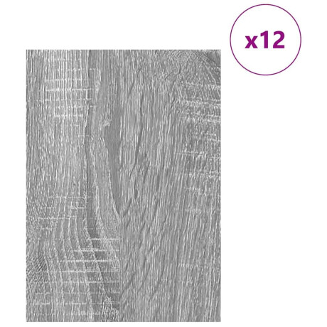 vidaXL Decorpanelen 12 pcs Grijs Sonoma 30 x 42 x 0.27 cm Bewerkt hout afbeelding3 - 1