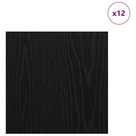 vidaXL Decoratieve Panelen 12 pcs Zwart eiken 30 x 30 x 0.3 cm afbeelding3 - 1