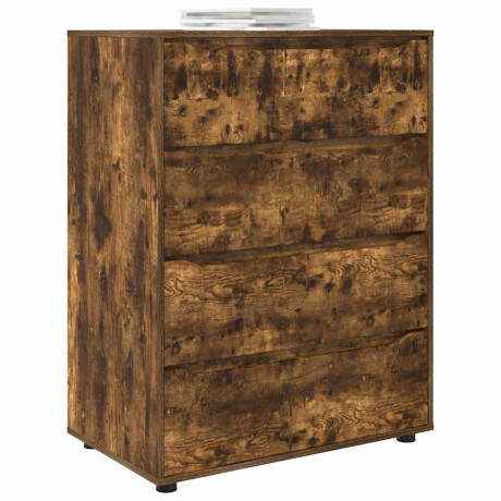 vidaXL Opslagkasten 2 pcs Gerookt eiken 80 x 48 x 105 cm Bewerkt hout afbeelding3 - 1
